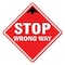 Signmission Stop Wrong Way Non-Slip Floor Graphic, 16in Vinyl Decal, 6PK, 16 in L, 16 in H, FD-X-16-6PK-99974 FD-X-16-6PK-99974 - alternate 1